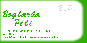 boglarka peli business card